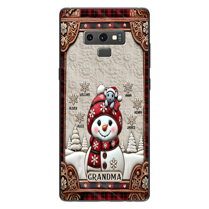 Grandma Snowman Christmas - Personalized Grandma Phone Case