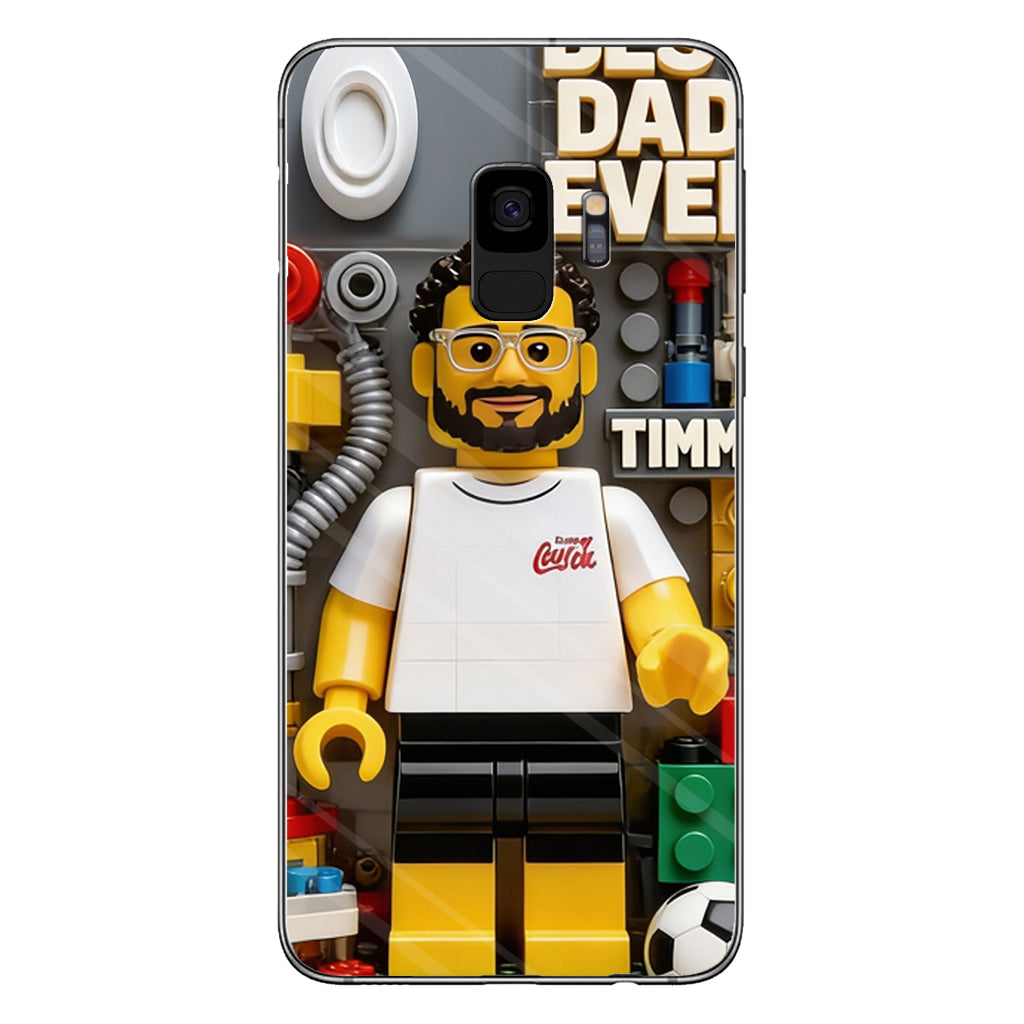 Custom Brick Human Style From Any Photo - Personalized Father Clear Phone Case