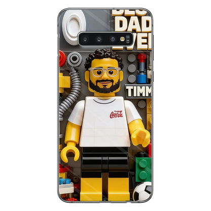 Custom Brick Human Style From Any Photo - Personalized Father Clear Phone Case