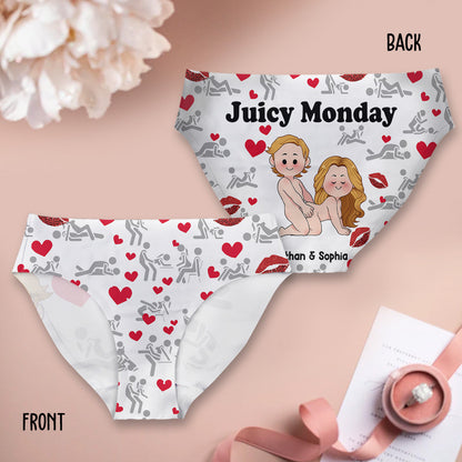 Juicy Monday - Personalized Couple Women Briefs