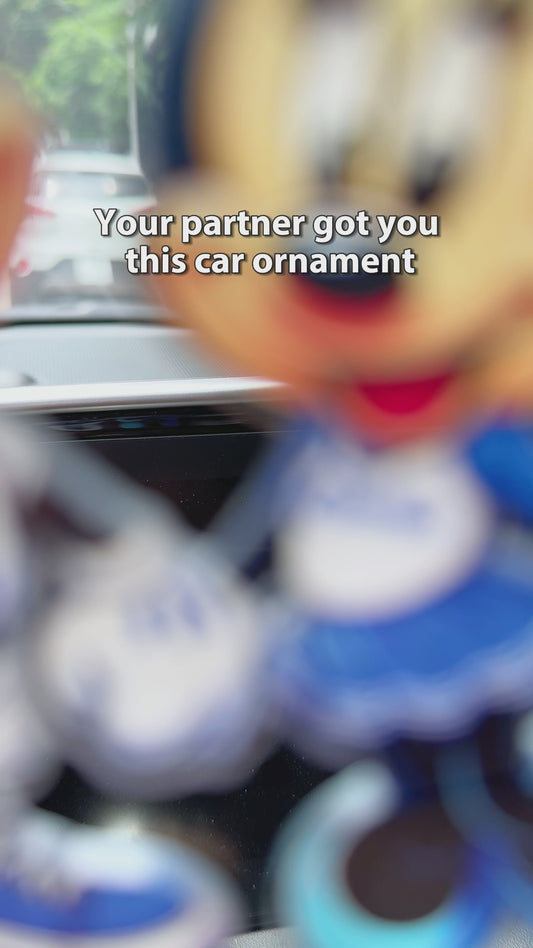 Mouse Couple Baseball - Personalized Baseball Custom Shaped Car Ornament