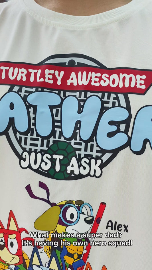 Turtle Awesome Father - Personalized Father T-shirt And Hoodie