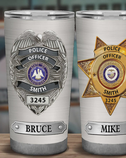 Serve And Protect - Personalized Police Officer Tumbler