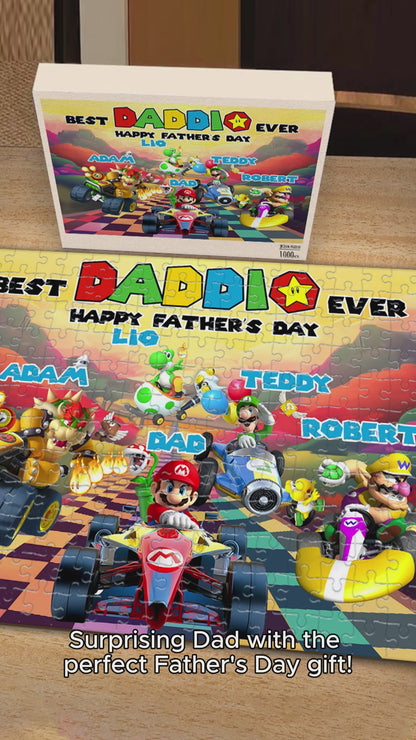 Best Dad Ever Happy Father's Day - Personalized Super Plumber Jigsaw Puzzle