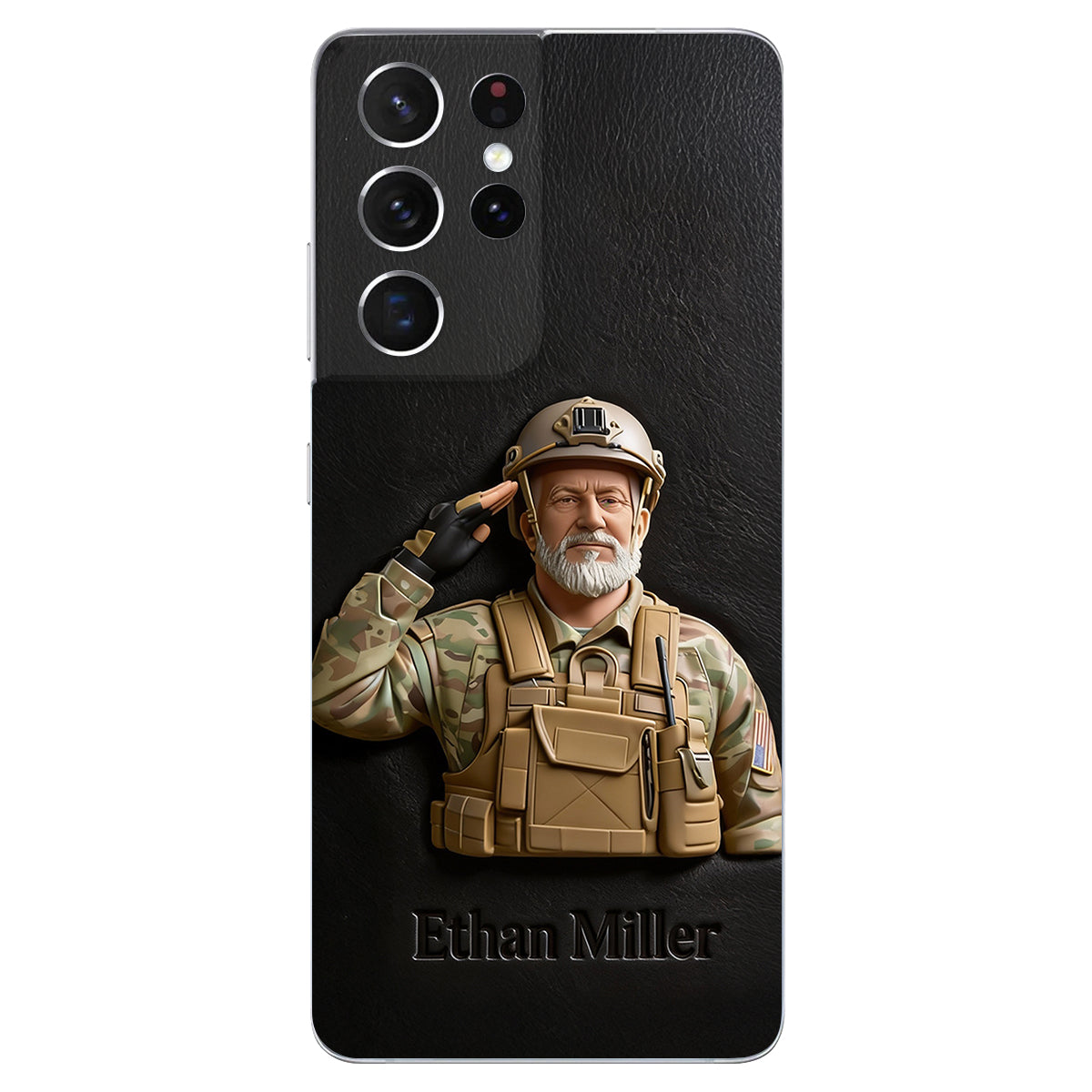 Custom Any Photo - Personalized Veteran Leather Phone Case