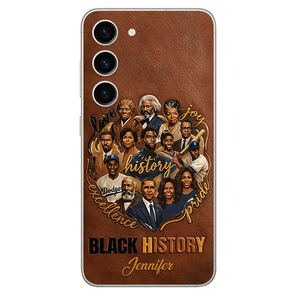 Black Pride - Personalized African American Leather Phone Case