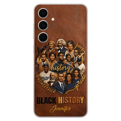 Black Pride - Personalized African American Leather Phone Case