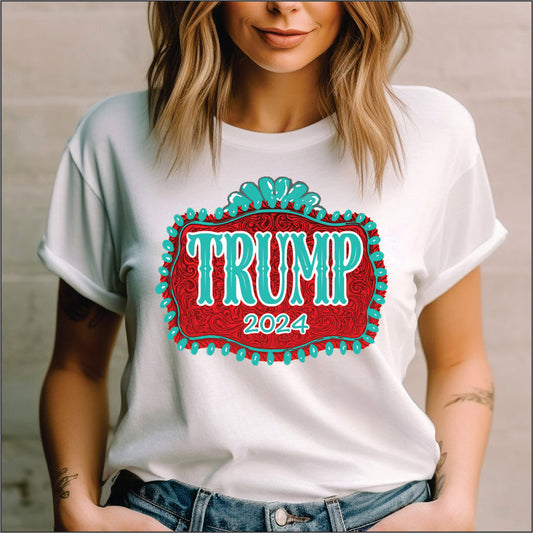 Trump 2024 Tshirt, Western, Rodeo Buckle, Cowboy, Maga, Cowgirl Shirt, Ranch Shirt, Patriotic Shirt, Election Shirt T-shirt & Hoodie