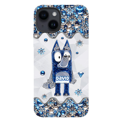 Cute Dog - Personalized Blue Dog Full Print Phone Case