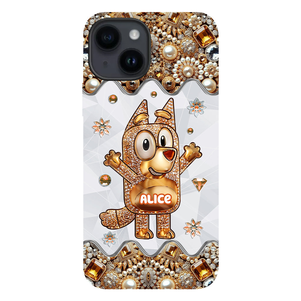 Cute Dog - Personalized Blue Dog Full Print Phone Case