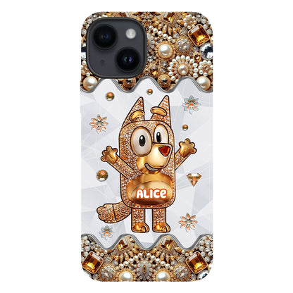 Cute Dog - Personalized Blue Dog Full Print Phone Case