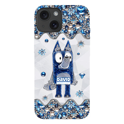 Cute Dog - Personalized Blue Dog Full Print Phone Case