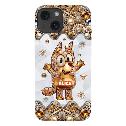 Cute Dog - Personalized Blue Dog Full Print Phone Case