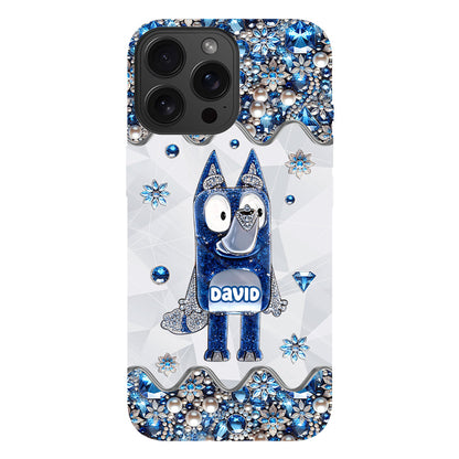 Cute Dog - Personalized Blue Dog Full Print Phone Case