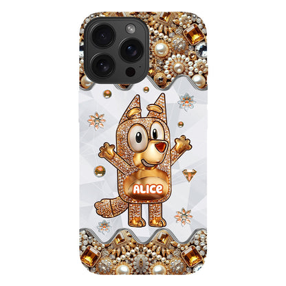 Cute Dog - Personalized Blue Dog Full Print Phone Case