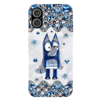 Cute Dog - Personalized Blue Dog Full Print Phone Case