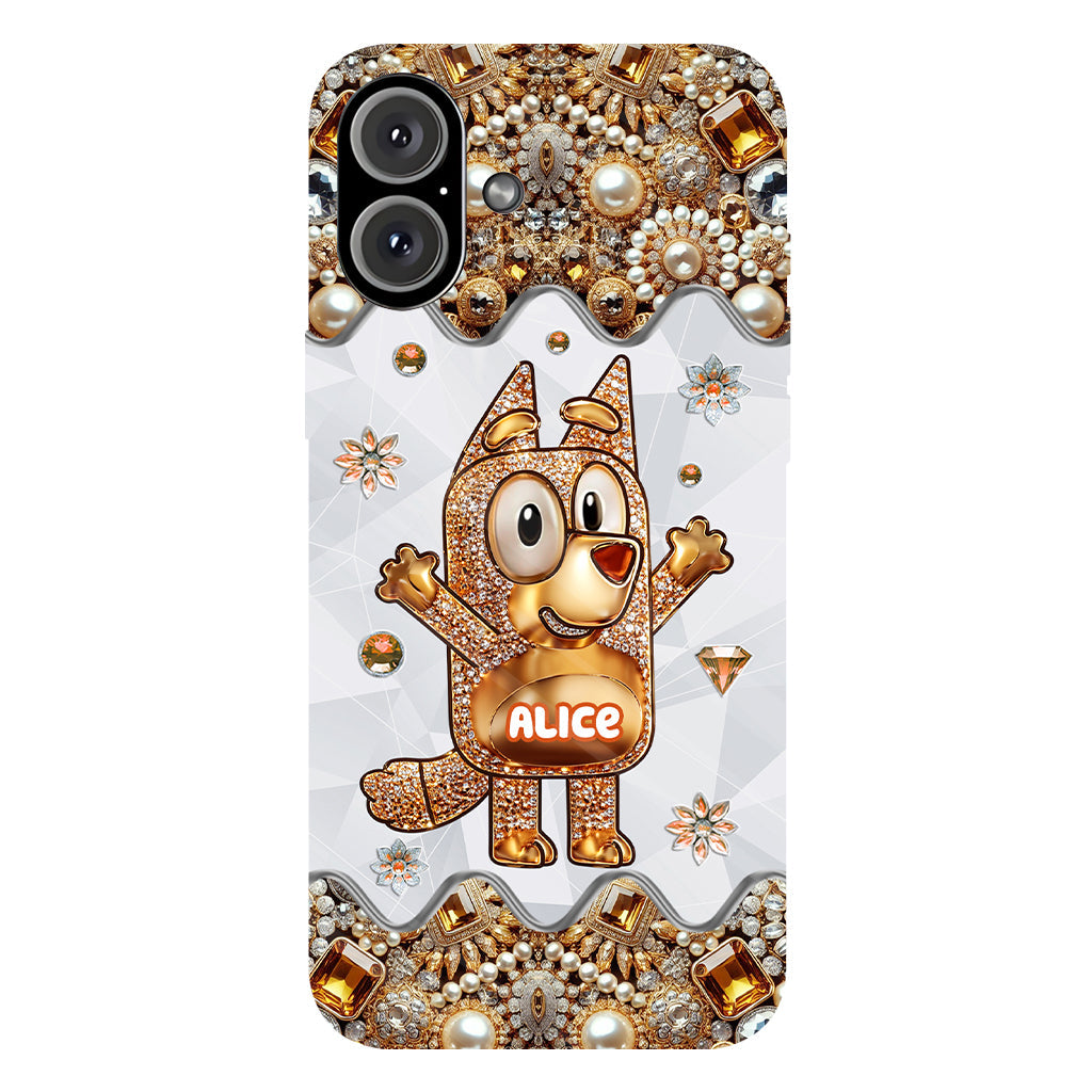Cute Dog - Personalized Blue Dog Full Print Phone Case