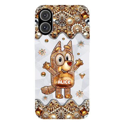 Cute Dog - Personalized Blue Dog Full Print Phone Case