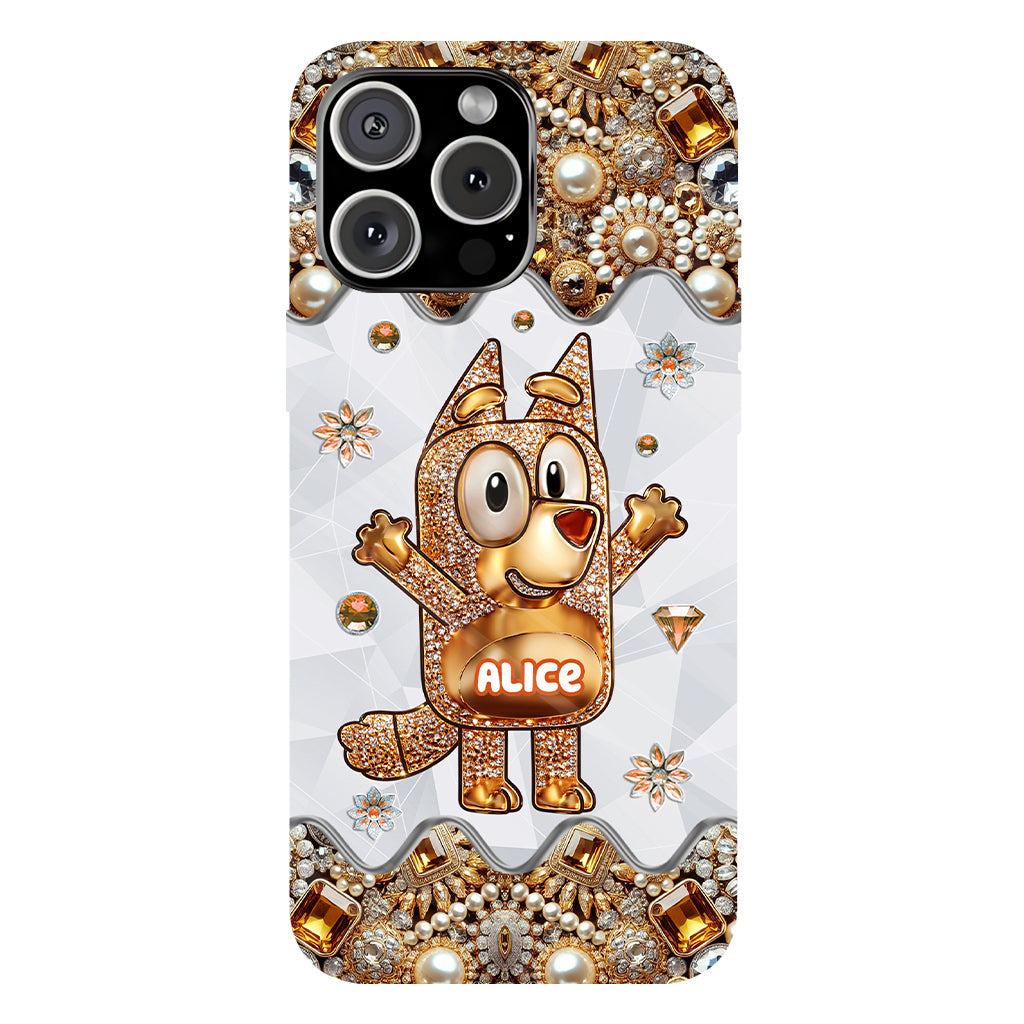 Cute Dog - Personalized Blue Dog Full Print Phone Case