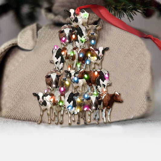 Funny Cows Christmas Tree - Cow Ornament (Printed On Both Sides) 1122