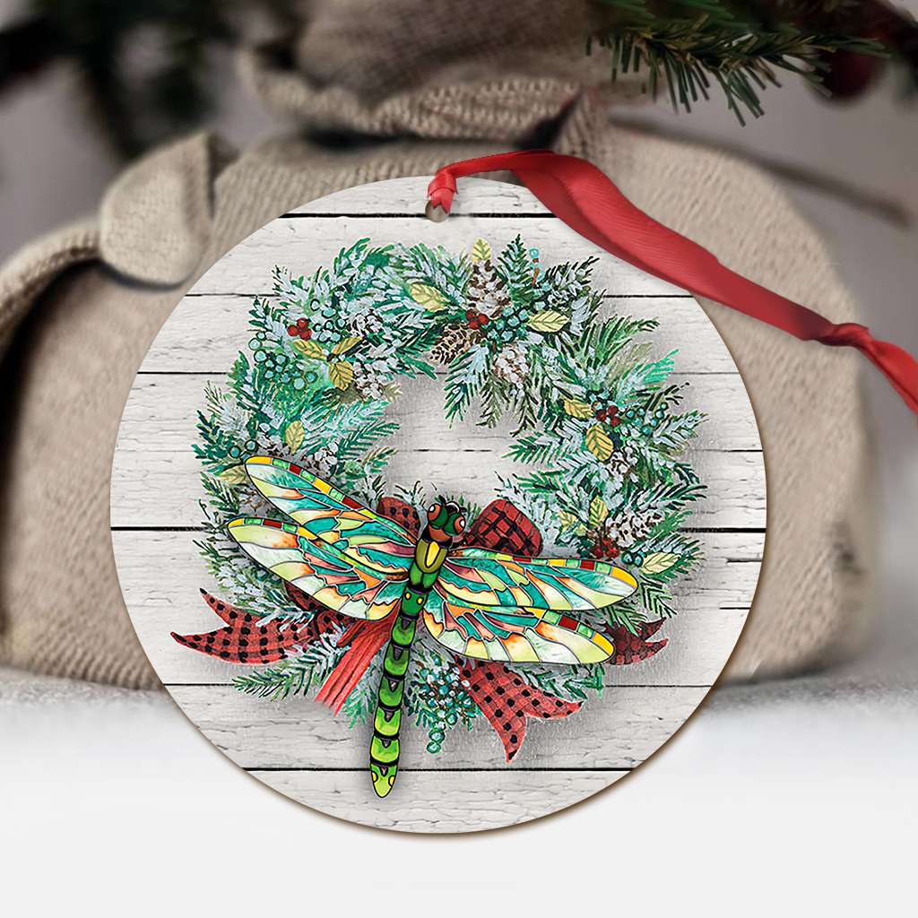 Dragonfly Floral - Dragonfly Ornament (Printed On Both Sides) 1022