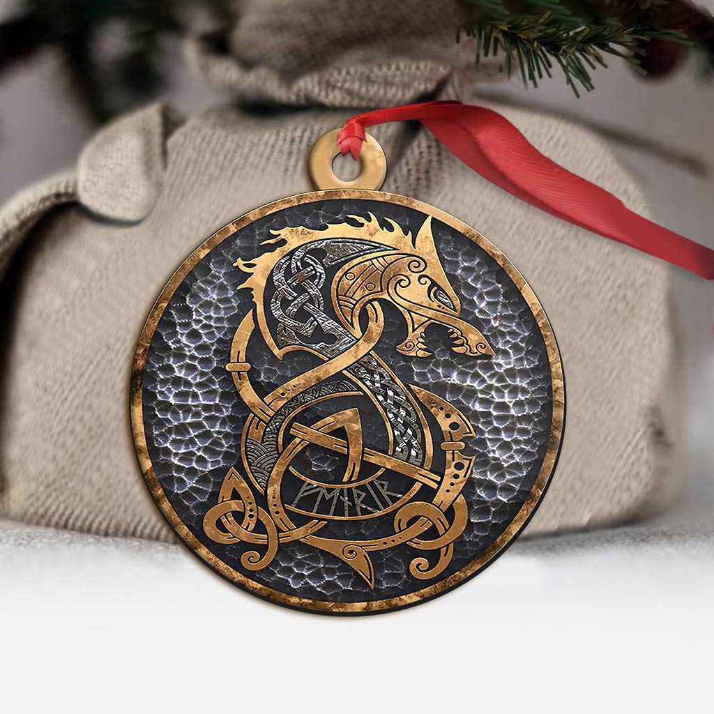 Celtic Viking Dragon - Dragon Ornament (Printed On Both Sides) 1022