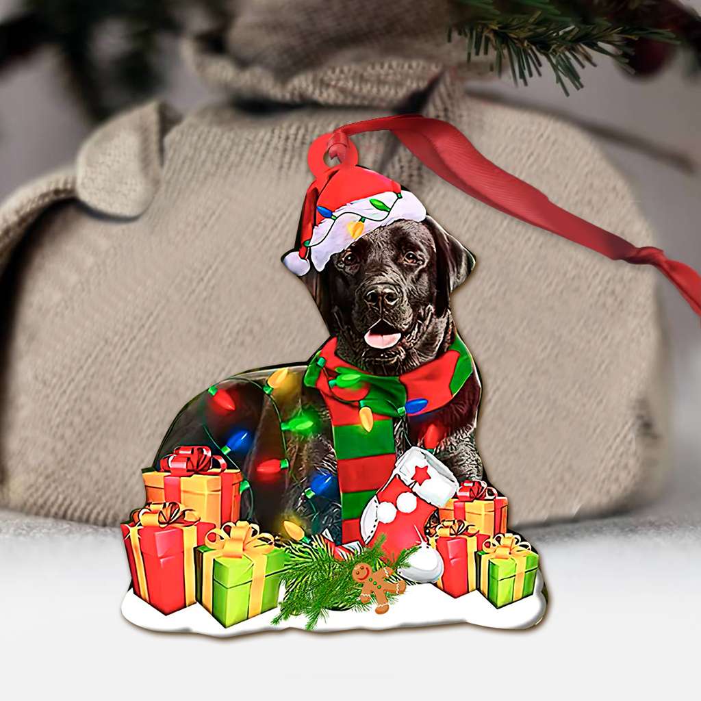 Black Labrador Retriever Labrador - Retriever Ornament (Printed On Both Sides) 1022