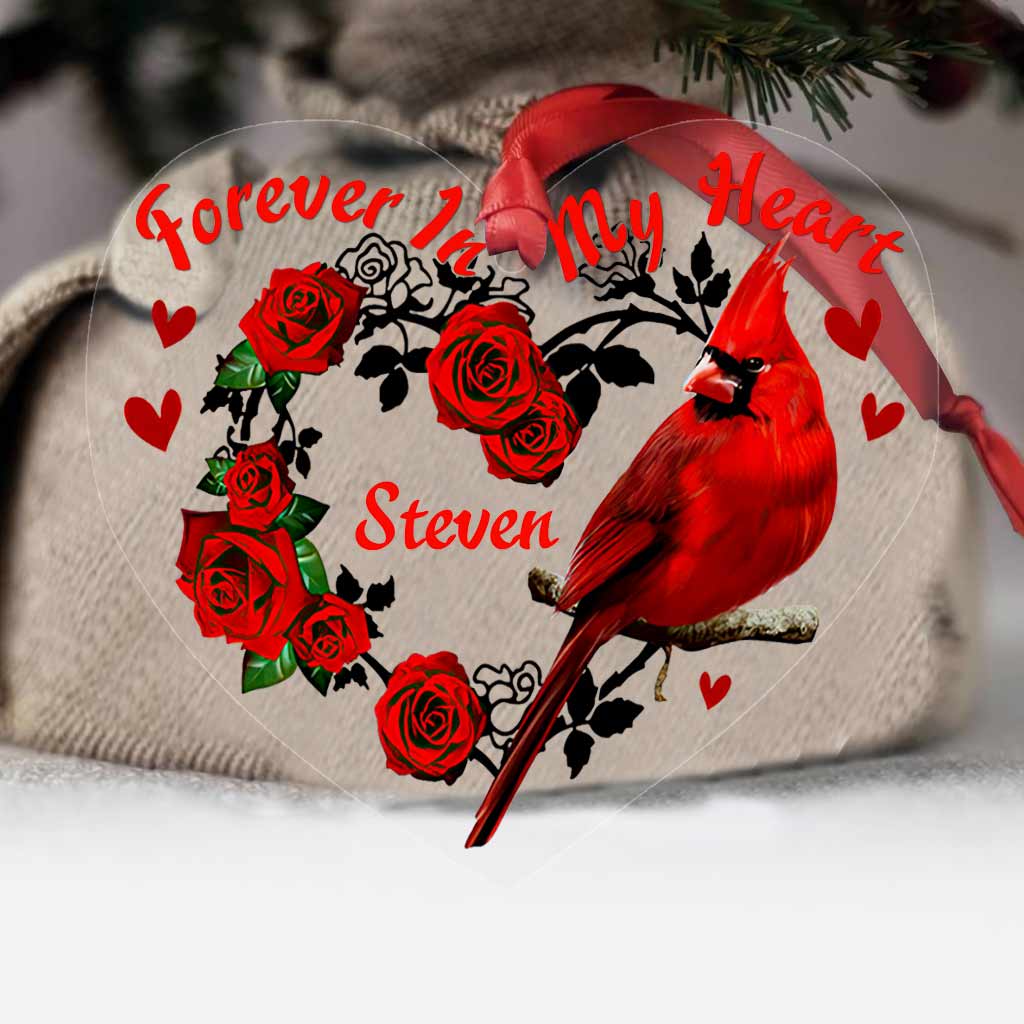 Forever In My Heart - Personalized Memorial Transparent Ornament