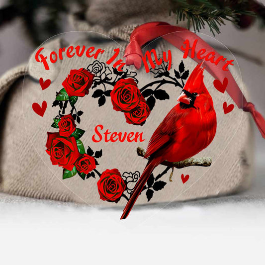 Forever In My Heart - Personalized Memorial Transparent Ornament