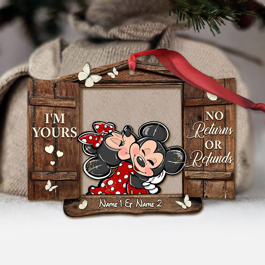 I'm Yours - Personalized Christmas Mouse Ornament (Printed On Both Sides)