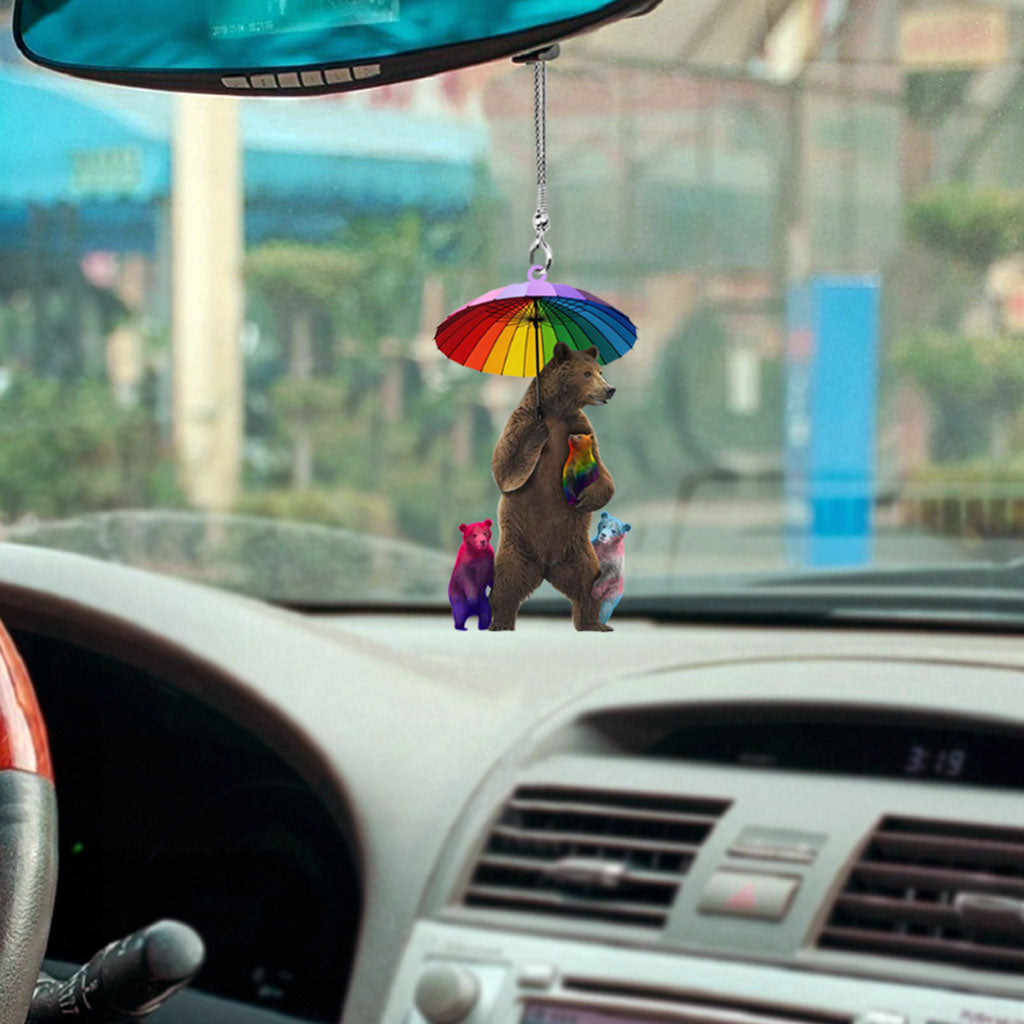 Mama Bear - LGBT Support Car Ornament (Printed On Both Sides)