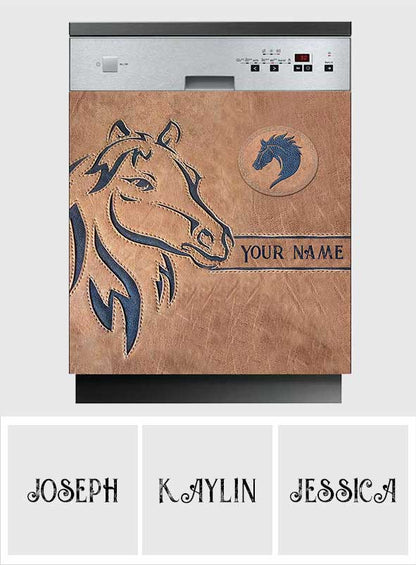 Love Horse - Personalized Horse Dishwasher Cover