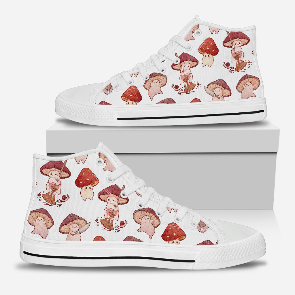 Mushrooms Pattern - Mushroom High Top Shoes