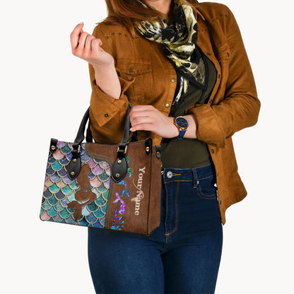 Mermaid - Personalized Mermaid Leather Handbag
