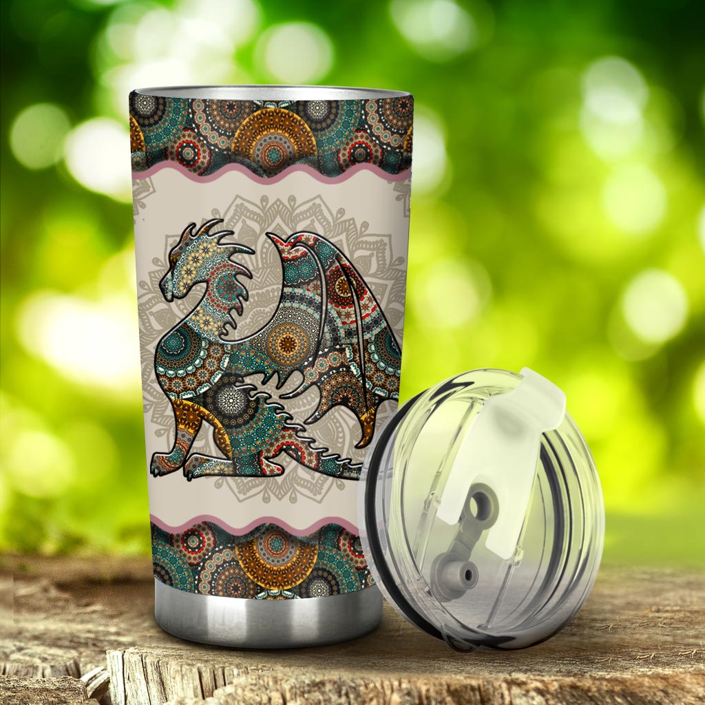 Mandala Dragon Pattern - Dragon Tumbler