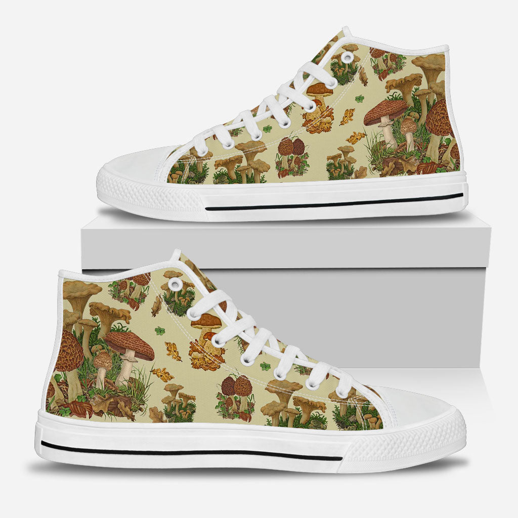Love Mushrooms - Mushroom High Top Shoes