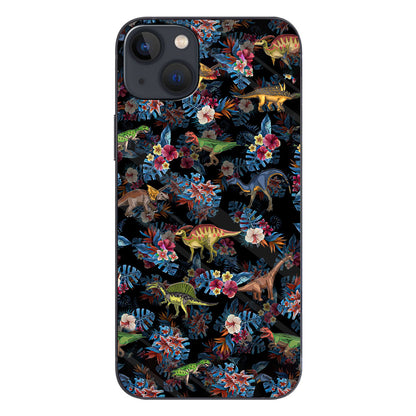 Tropical Dinosaurs Pattern - Dinosaur Phone Case