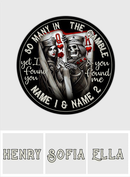 So Many In The Gamble - Personalized Poker Round Rug