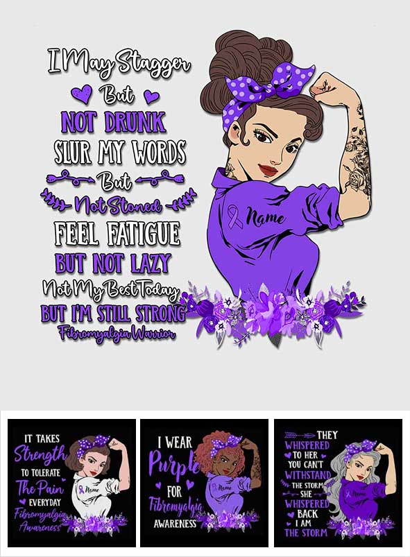 I May Stagger But Not Drunk - Personalized Fibromyalgia Awareness Decal Full