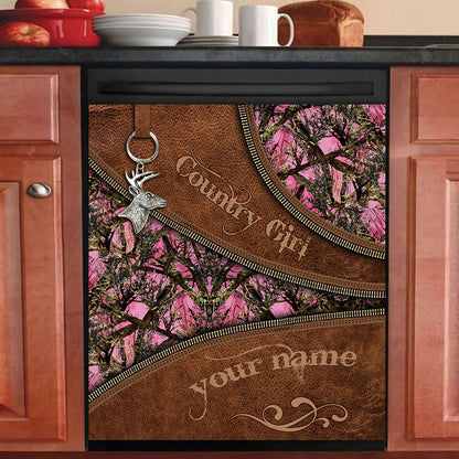 Country Girl - Personalized Hunting Dishwasher Cover