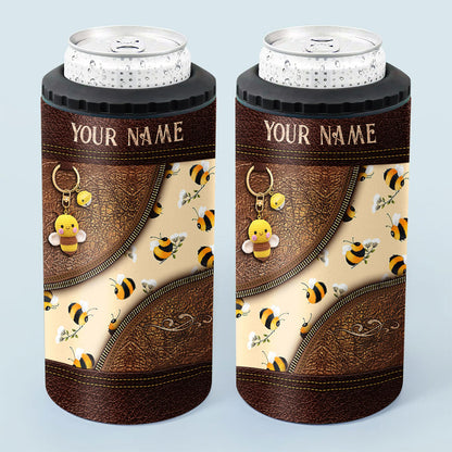 Bee Happy - Personalized Bee Can Cooler