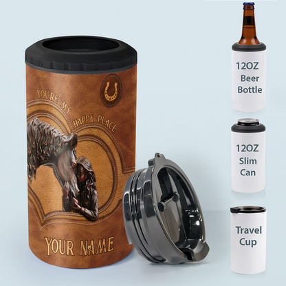 You're My Happy Place - Personalized Horse Can Cooler