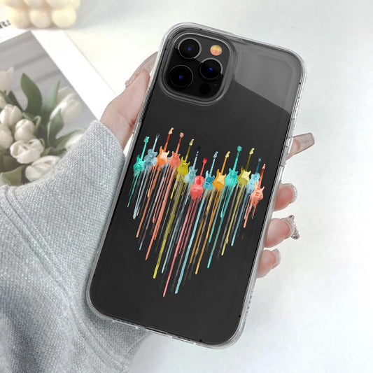 Colorful Guitars - Guitar Clear Phone Case