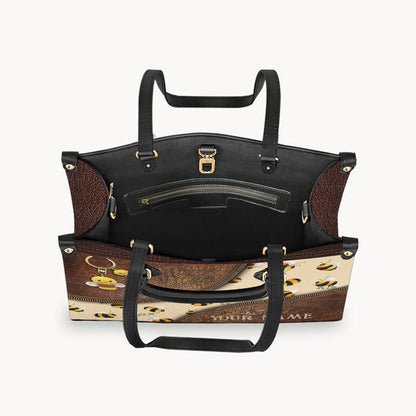 Bee Happy - Personalized Bee Leather Handbag