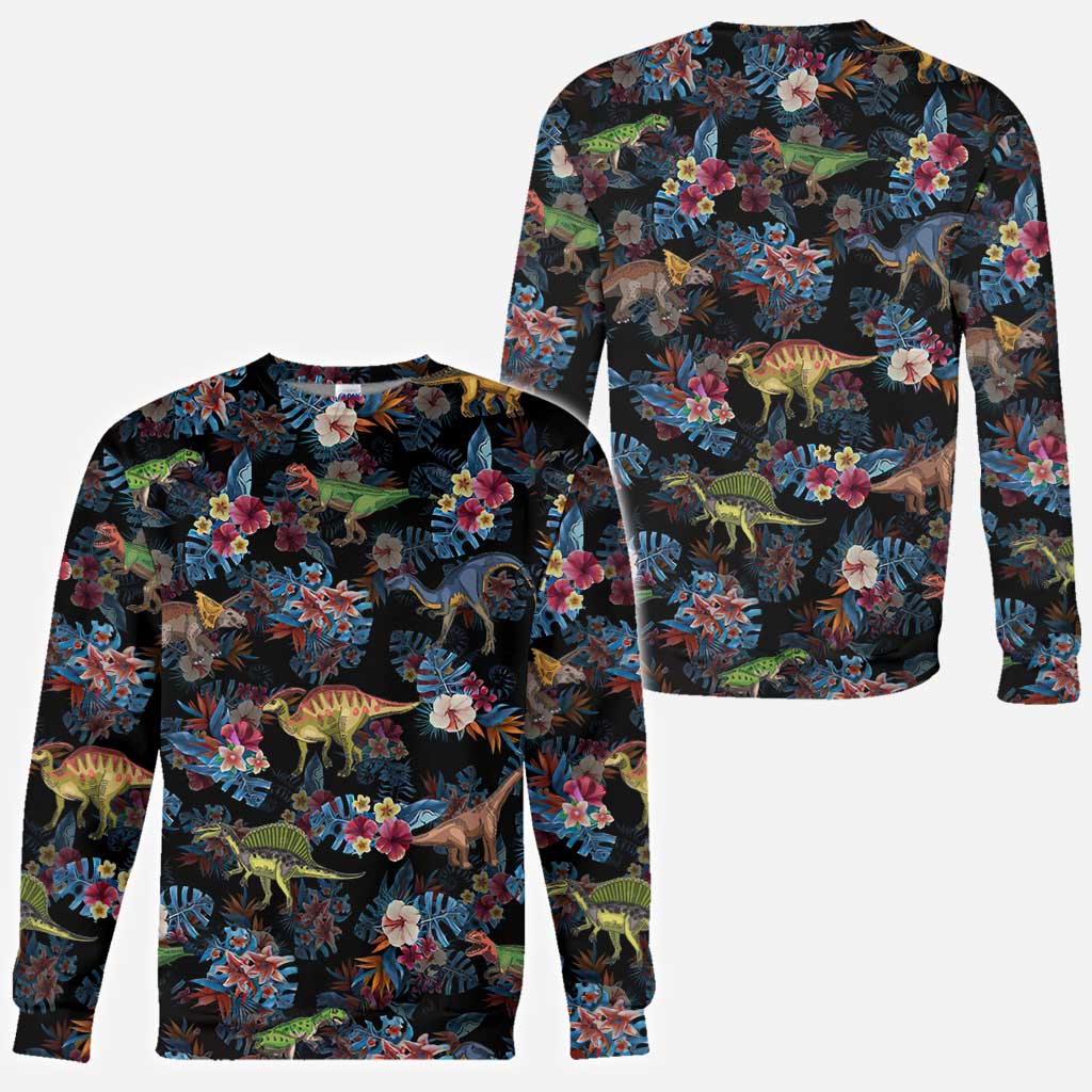 Tropical Dinosaurs Pattern - Dinosaur All Over Shirt