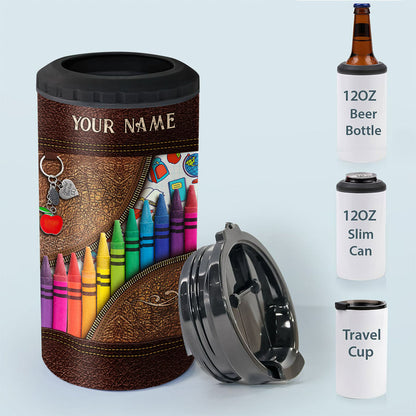 Teach Love Inspire - Personalized Teacher Can Cooler