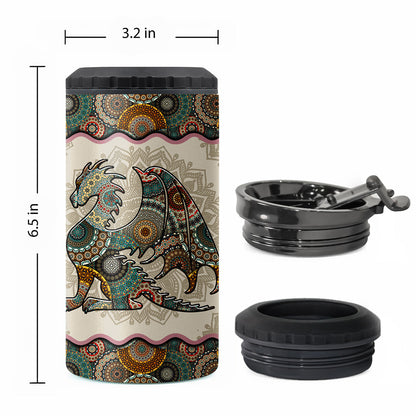 Mandala Dragon Pattern - Dragon Can Cooler