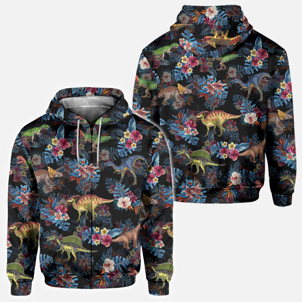 Tropical Dinosaurs Pattern - Dinosaur All Over Shirt