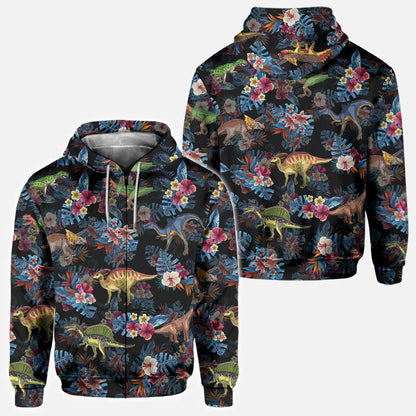 Tropical Dinosaurs Pattern - Dinosaur All Over Shirt