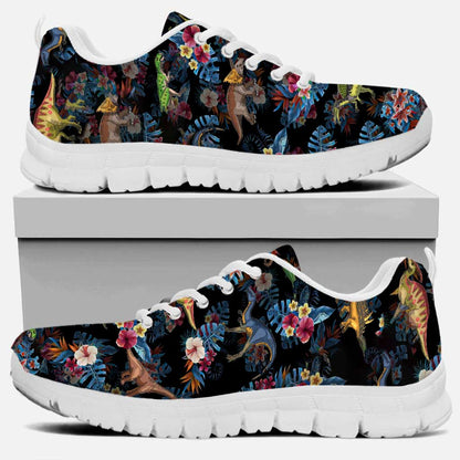 Tropical Dinosaurs Pattern - Dinosaur Sneakers